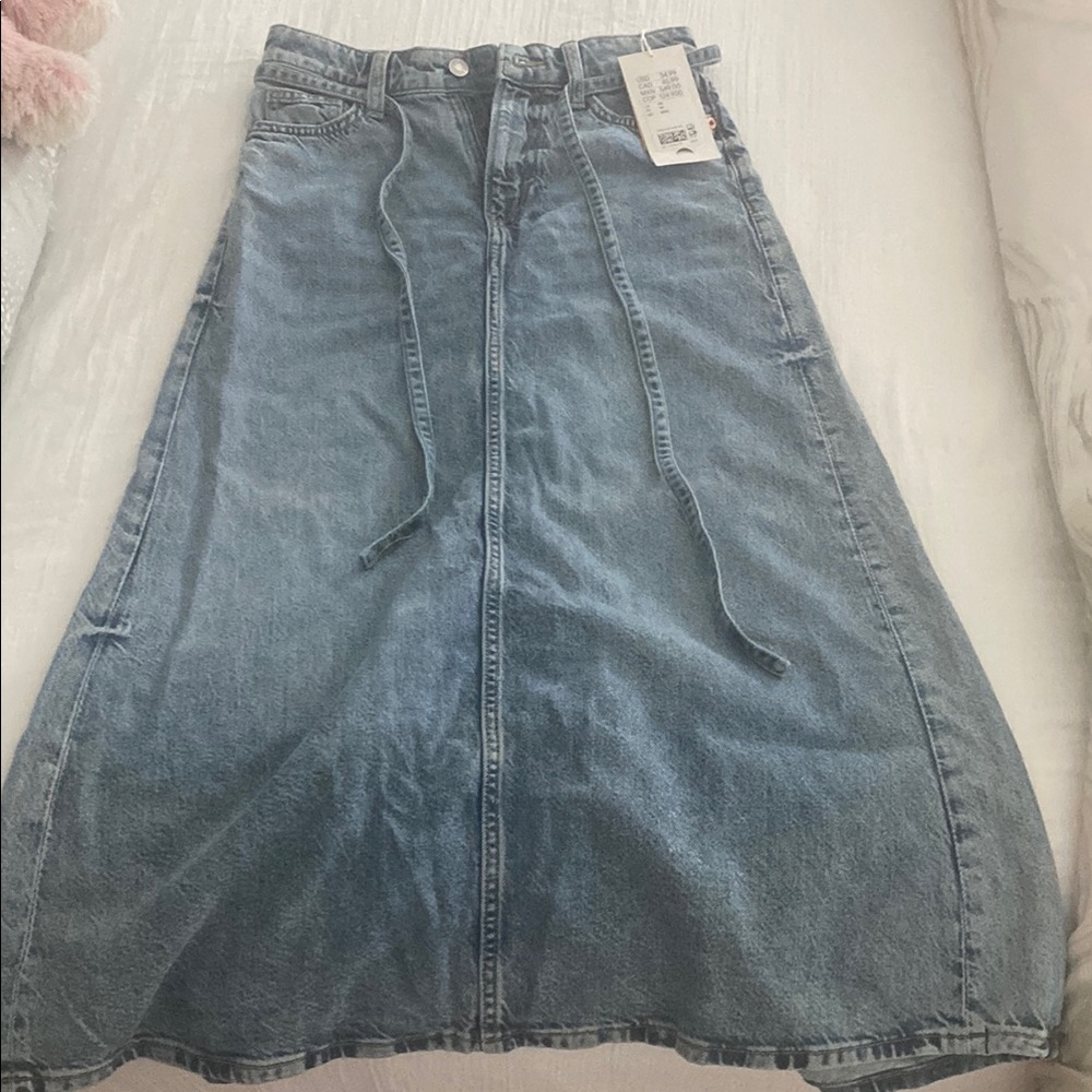Denim Maxi Skirt